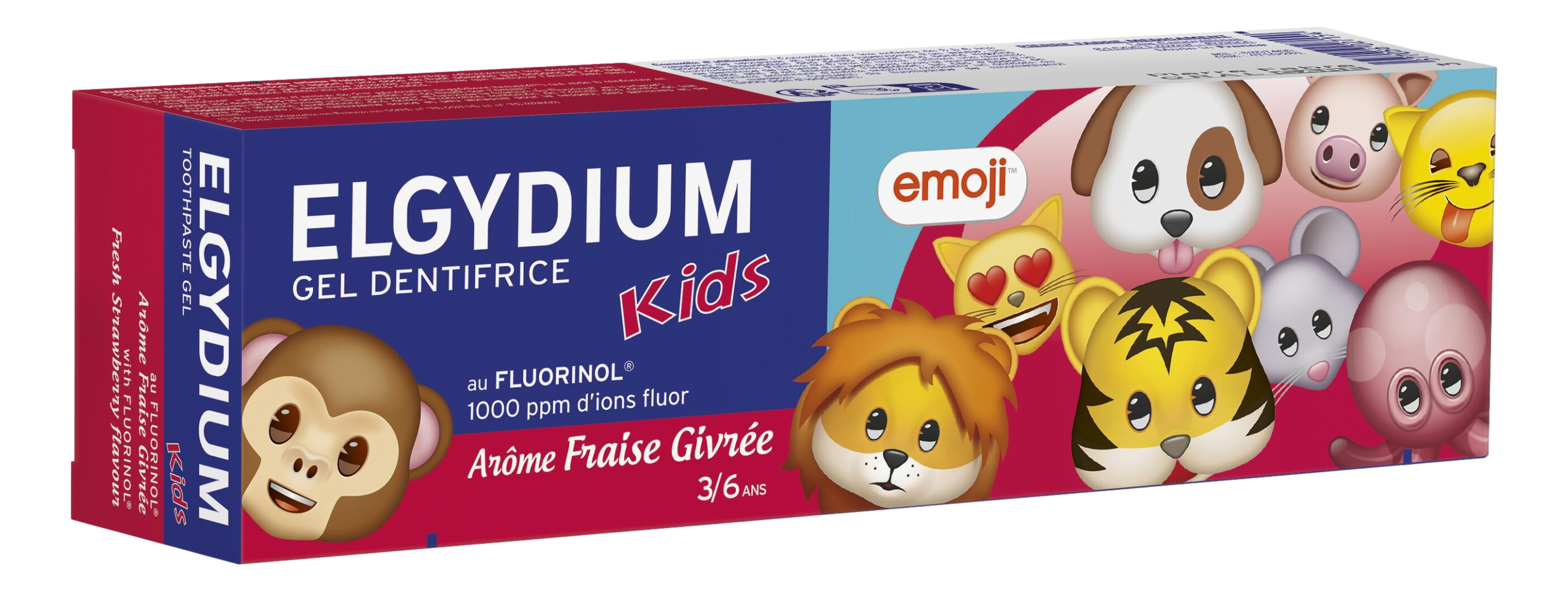 ELGYDIUM KIDS EMOJI FA Pâte dentifrice fraise givrée   50 ml