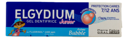 ELGYDIUM JUNIOR PROTECTION CARIES Pâte dentifrice  bubble 7-12ans 50ml
